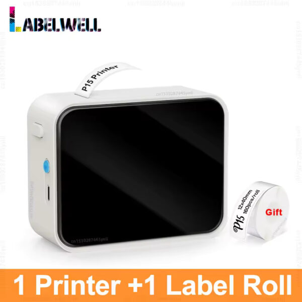 P15 Mini Thermal Label Printer – Handheld Label Maker Similar to D11/D110/D101 | Perfect for Adhesive Label Tape