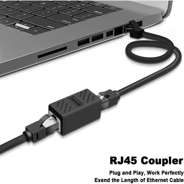 Ethernet Cable Extender – RJ45 Cat 5/6/6a Coupler Connector | Female to Female Extender for Seamless Network Connection