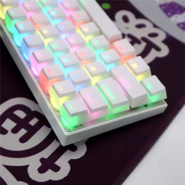 104 Keys Pudding Keycap Set – OEM Profile ABS PBT Double Shot for MX Switch Mechanical Keyboards | RGB Backlit Compatibility