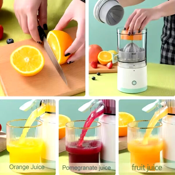 1PC USB Rechargeable Electric Juicer – Wireless Citrus Lemon Juicer & Fruit Blender | Automatic Fresh Juice Maker